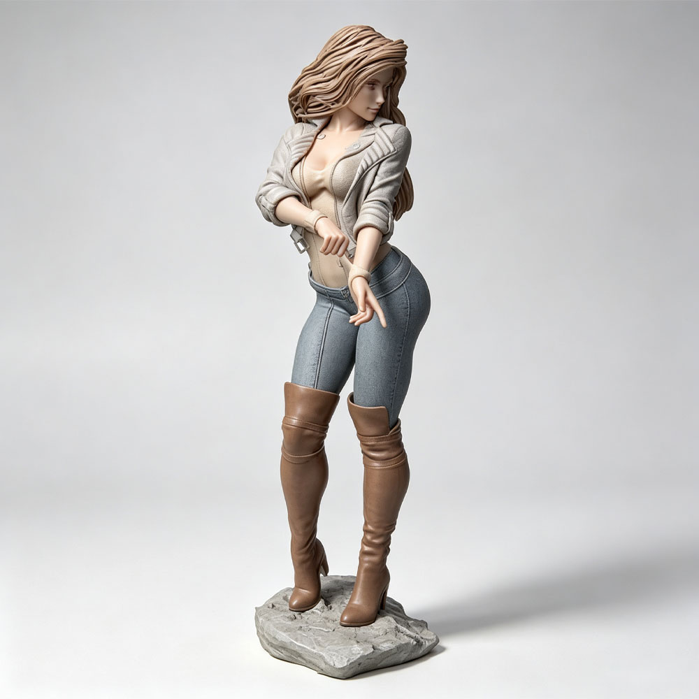 3D Printing Mockup - Personaje femenino realista y a la