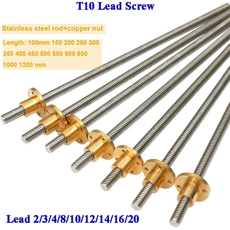 Lead Screw Stepper - Tornillo de Avance T10 de Acero