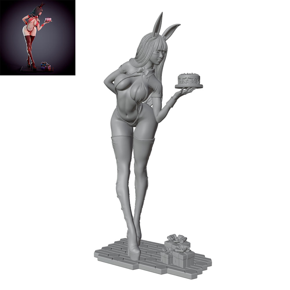 3D Printing Mockup - 1/24/12/6 Personaje de conejita con temática