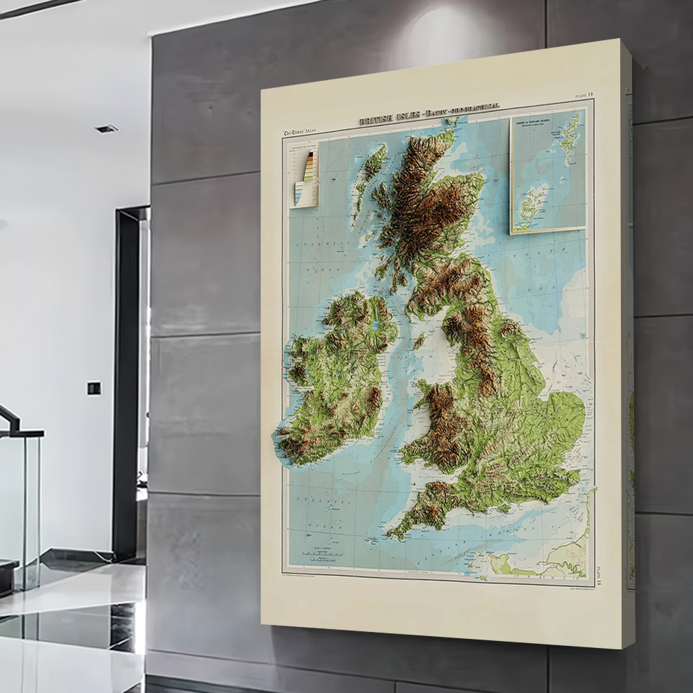 Mapa en relieve 3D de las Isla - 3D Printing Room reseña y precio