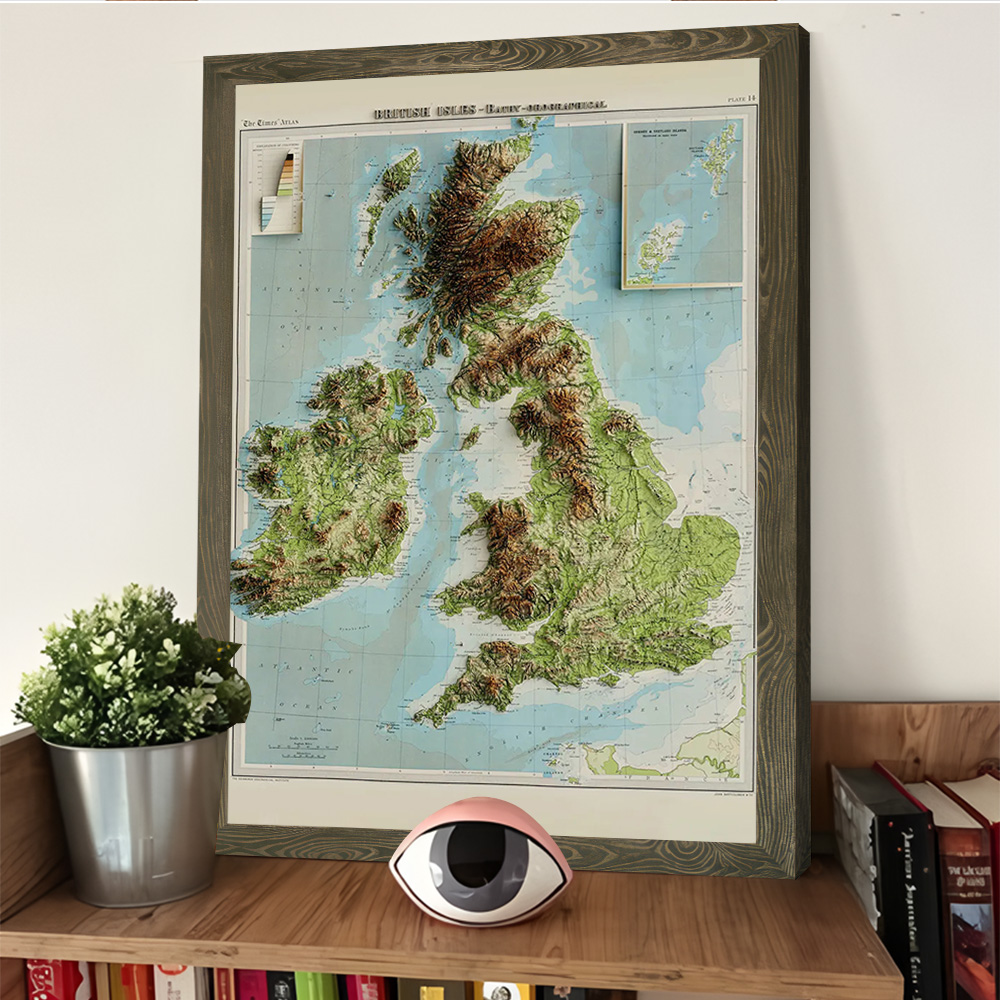 Mapa en relieve 3D de las Isla - 3D Printing Room reseña y precio